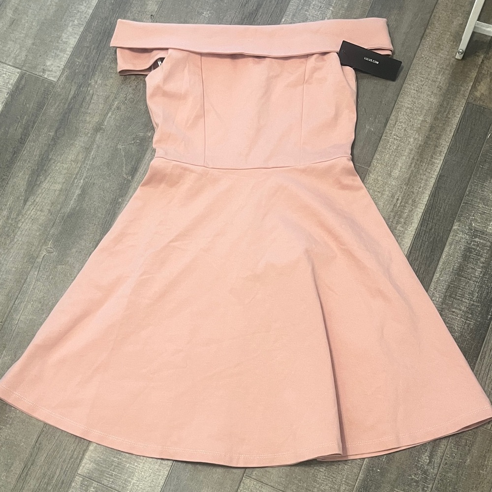 Lulu's Strapless Blush Dress - Picture 10 of 10